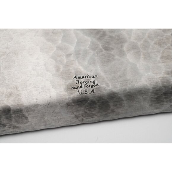 American Forging Hand Hammered Aluminum Hors D'oeuvre Appetizer Tray 6" x 9" - Picture 5 of 5